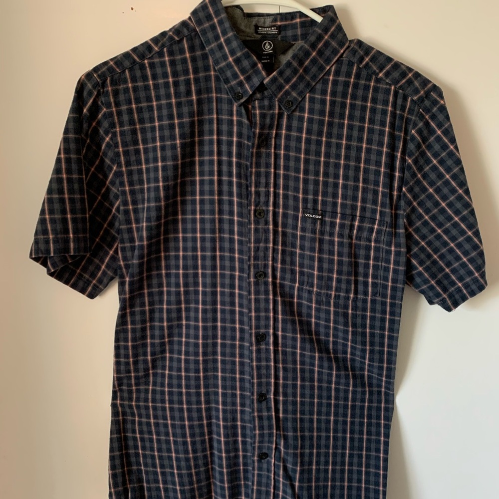 Volcom plaid button-up shirt